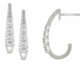 Sterling Silver Semi Mount Earrings Setting Round RD 4x4mm - Syzjewelry